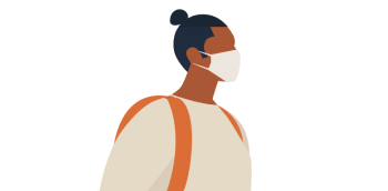 Illustration d'un homme qui porte un masque