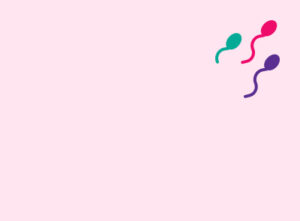Illustration colorée de trois spermatozoides