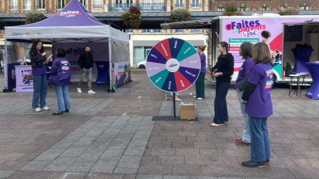 Photos du public qui participe au bus tour