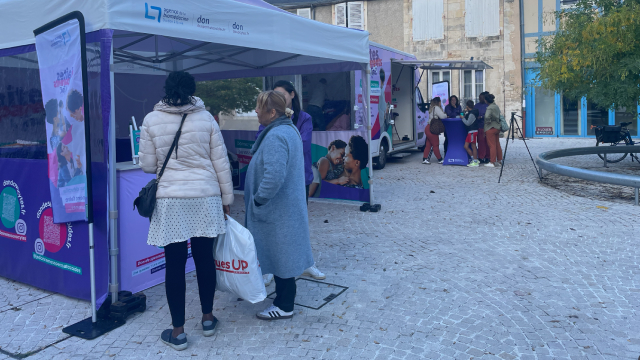Photo prise lors de l'évènement Bus Tour organisé par l'Agence de la biomédecine en Octobre 2025