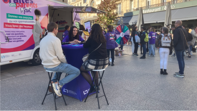 Photo prise lors de l'évènement Bus Tour organisé par l'Agence de la biomédecine en Octobre 2025