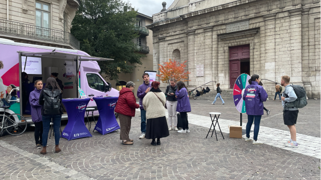 Photo prise lors de l'évènement Bus Tour organisé par l'Agence de la biomédecine en Octobre 2025