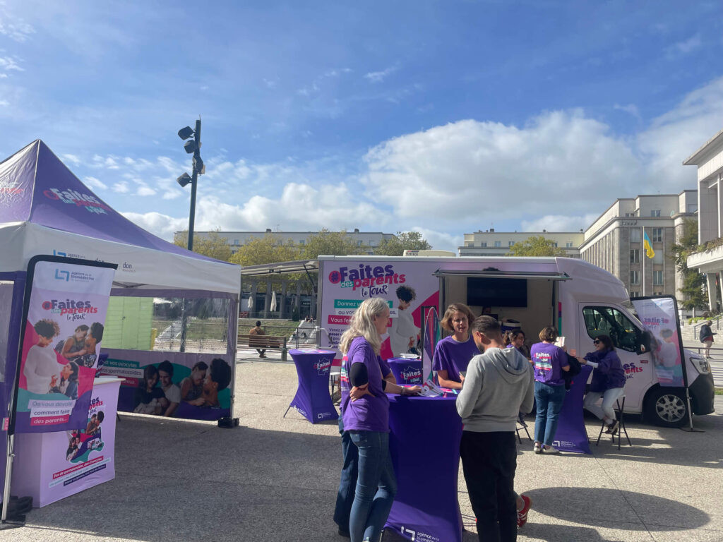 Photo prise lors de l'évènement Bus Tour organisé par l'Agence de la biomédecine à Brest le 18 septembre 2026