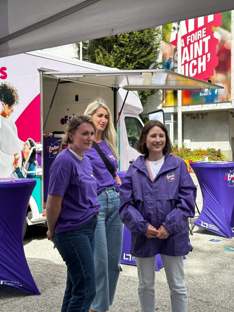 Photo prise lors de l'évènement Bus Tour organisé par l'Agence de la biomédecine à Brest le 18 septembre 2026